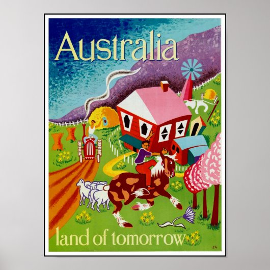 Vintage Posters Reizen Historische Kunst Australië (Voorkant)