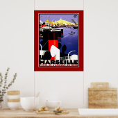 Vintage Posters Reizen Marseille Frankrijk Groot F (Keuken)