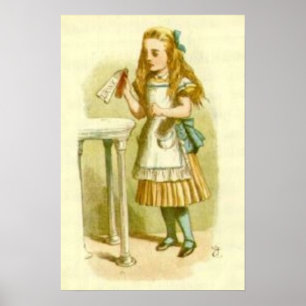 VINTAGE POSTERS - TOEGANG IN WONDERLAND DRINK ME A
