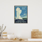 Vintage Posters, Yellowstone National Park Geyser Poster (Keuken)