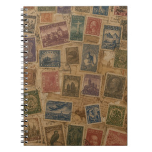 Vintage Postzegel Filatelistische Ephemera Notitieboek