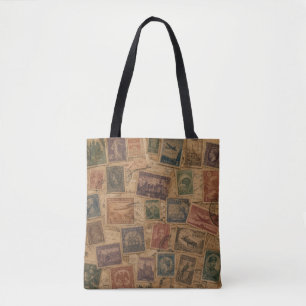 Vintage Postzegel Filatelistische Ephemera Tote Bag