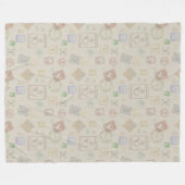 Vintage postzegelpatroon fleece deken (Voorkant (Horizontaal))