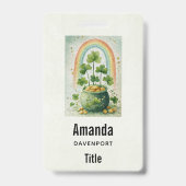 Vintage Pot met Goud en Regenboog Badge (Voorzijde)
