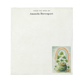 Vintage Pot of Gold and Rainbow Notitieblok