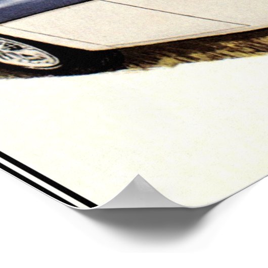 VINTAGE POTER - AUSTIN HEALEY 3000 POSTER (Hoek)