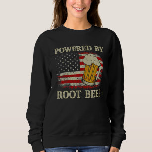 Vintage Powered By Root Beer Drinken Amerikaanse Trui