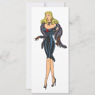 Vintage prachtige glamour meisje retro blond pin-u