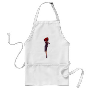 Vintage prachtige glamour meisje retro pin-up standaard schort