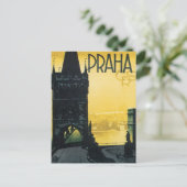 Vintage Praha Briefkaart (Staand voorkant)
