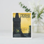 Vintage Praha Briefkaart (Staand voorkant)