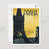 Vintage Praha Briefkaart (Voorkant / Achterkant)