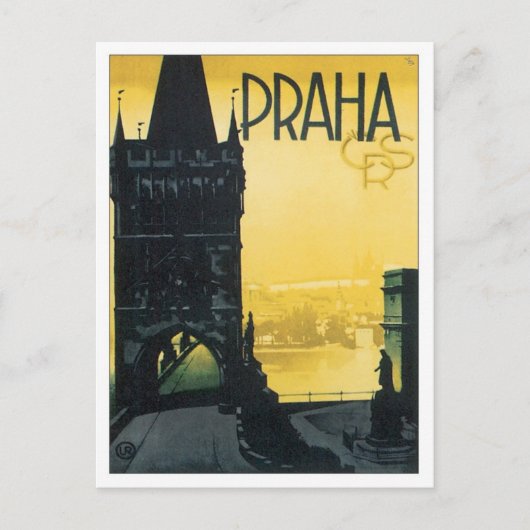 Vintage Praha Briefkaart (Voorkant)