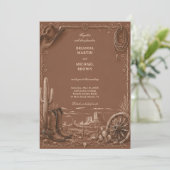 Vintage Prairie Frontier Rustiek Kaart (Staand voorkant)