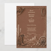 Vintage Prairie Frontier Rustiek Kaart (Voorkant / Achterkant)