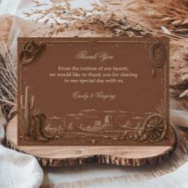 Vintage Prairie Rustic Bedankkaart
