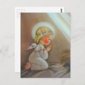 Vintage Praying Angel Briefkaart (Voorkant / Achterkant)