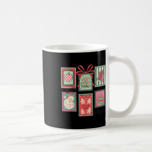 Vintage Preppy Zeer Blijde Leraar Kerstman Stempel Koffiemok