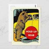 Vintage pret Yellowstone Park Briefkaart (Voorkant / Achterkant)