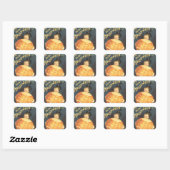 Vintage Prettig Halloween van Ellen Clapsaddle Vierkante Sticker (Vel)