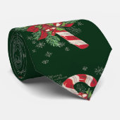 Vintage Prettig Kerst Kerststok Stropdas (Opgerold)