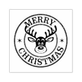Vintage Prettig Kerstfeest  Rubberstempel (Afrduk)