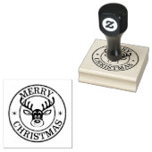 Vintage Prettig Kerstfeest  Rubberstempel (Gestempeld)