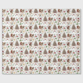 Vintage Prettig Kerstmis Kerstman Inpakpapier (Vlak)