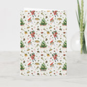 Vintage Prettig Kerstmis Kerstman Kaart (Achterkant)