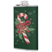 Vintage Prettig Kerstmis Snoepstok Heupfles (Links)