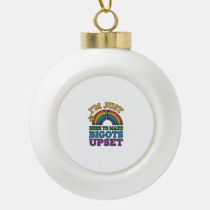 Vintage Pride Bigots Van Streep T-Shirt Ontwerp_1 Keramische Bal Ornament