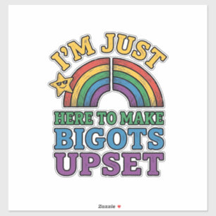 Vintage Pride Bigots Van Streep T-Shirt Ontwerp_1 Sticker