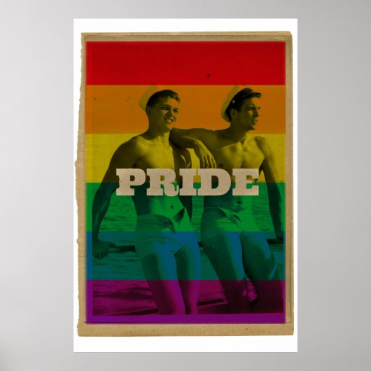 Vintage Pride Gay Sailor Poster (Voorkant)