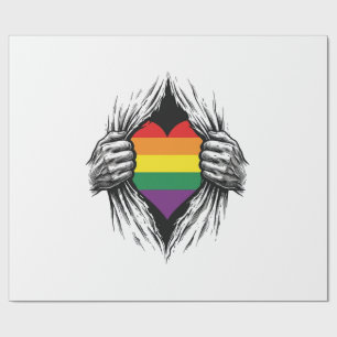 Vintage Pride Gescheurde Shirt Vector Design_1 Cadeaupapier
