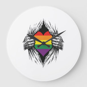 Vintage Pride Gescheurde Shirt Vector Design_1 Grote Klok