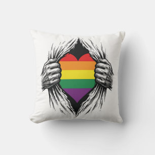 Vintage Pride Gescheurde Shirt Vector Design_1 Kussen