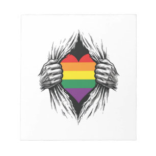 Vintage Pride Gescheurde Shirt Vector Design_1 Notitieblok