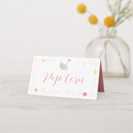 Vintage Princess - Zwanen Voedsel Tent Labels Plaatskaartje