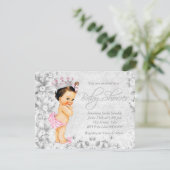 Vintage Prinses Baby Shower Kaart (Staand voorkant)