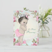 Vintage Prinses Baby Shower Kaart (Staand voorkant)