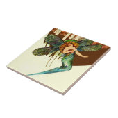 Vintage prinses Butterfly Wings Accent Tile Tegeltje (Zijkant)