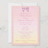 Vintage prinses Floral Baby shower Kaart (Achterkant)