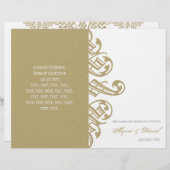 Vintage Printers Ornament Formal Wedding Programme (Voorkant / Achterkant)