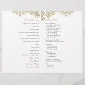 Vintage Printers Ornament Formal Wedding Programme (Achterkant)