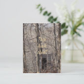 Vintage Privy in de bossen Briefkaart (Staand voorkant)