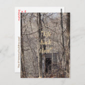 Vintage Privy in de bossen Briefkaart (Voorkant / Achterkant)