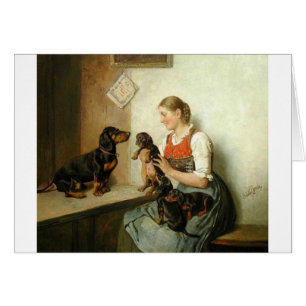 Vintage - Proud Moeder Dachshund,