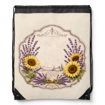 vintage provence lavendel en zonnebloem