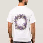 vintage provence lavendel krans t-shirt  (Achterkant)