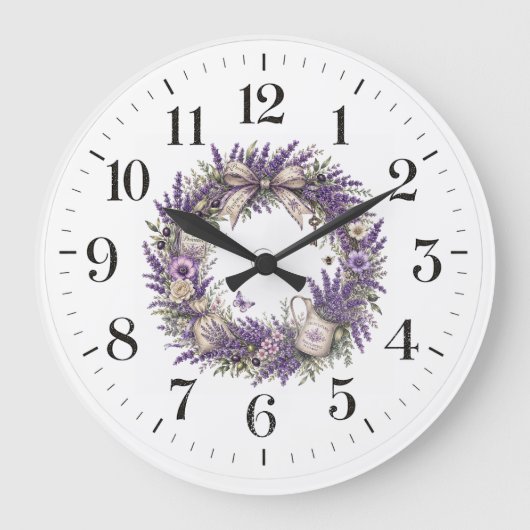 vintage provence lavendelkrans grote klok (Voorkant)